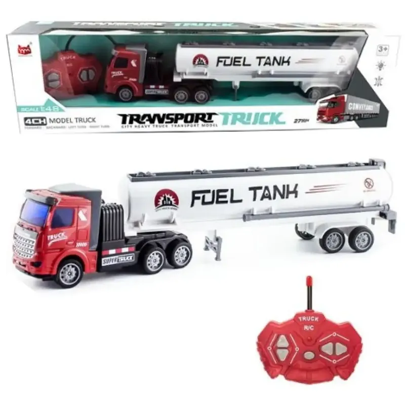 RC Cargo Truck távirányítós tartályos kamion fénnyel 1/48 27mHz Expressz szállítás