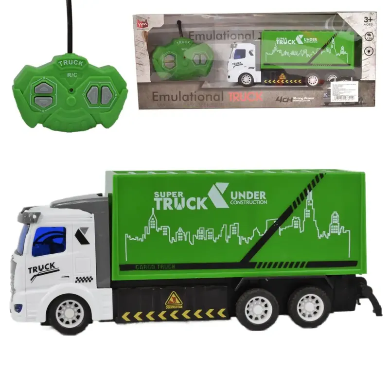 RC Távirányítós hulladékszállító teherautó fénnyel 1/48 27MHz 20cm Alacsony ár