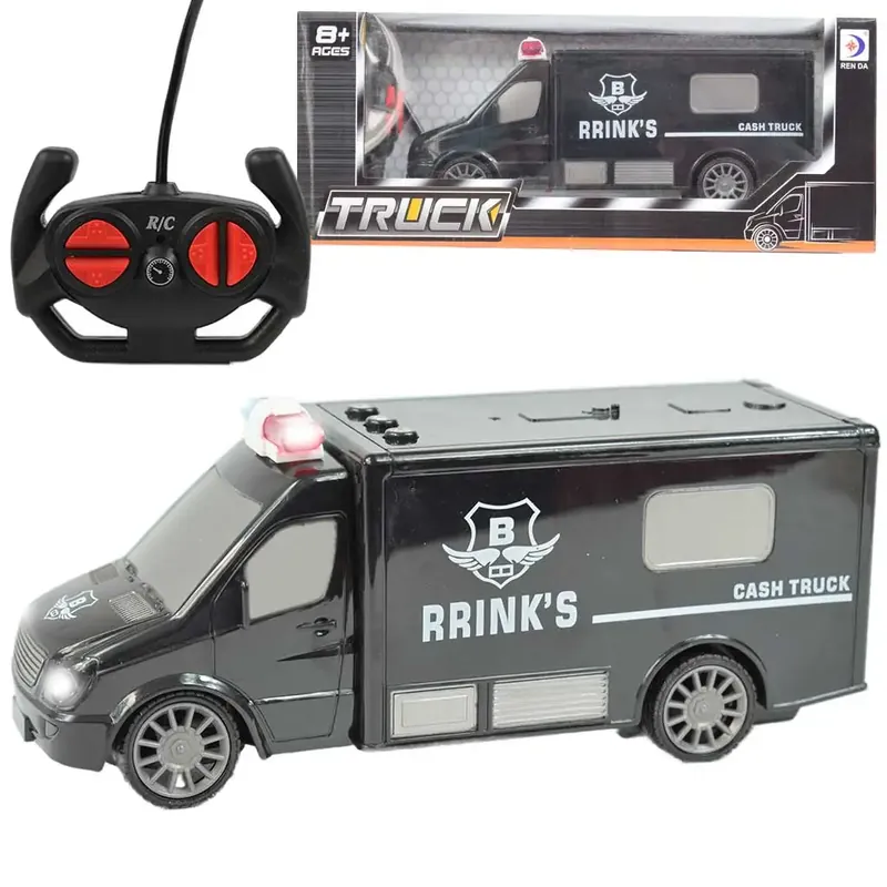 Prémium RC Távirányítós pénzszállító furgon fényeffektekkel 1/30-as méretarány 20cm
