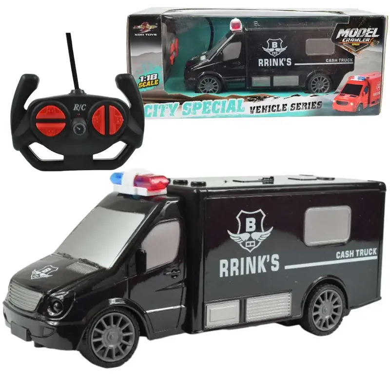 RC Távirányítós pénz szállító kisbusz fényeffektekkel 1/30-as méretarány 20cm Árcsökkenés
