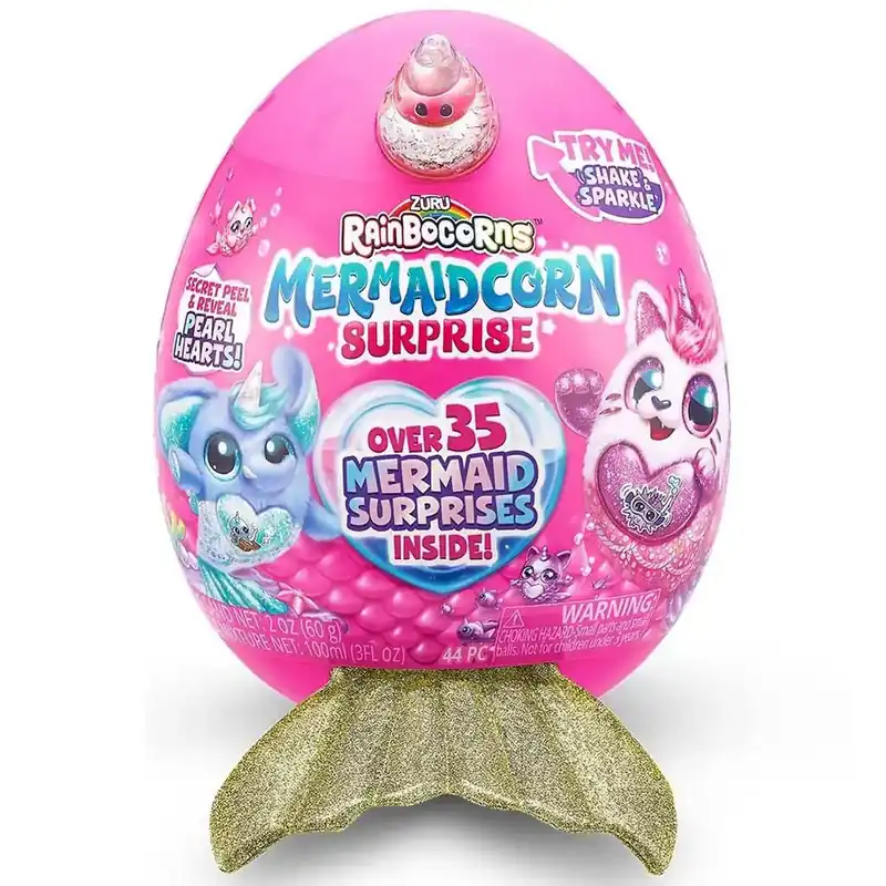 Rainbocorns Mermaidcorn S5 Meglepetés tojás sellőkornis plüssfigura többféle változatban 1db Expressz kézbesítés