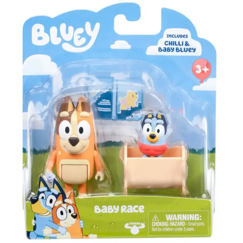 Expressz szállítás Bluey Dupla karakter fogura csomag - Baby Bluey és Chilli