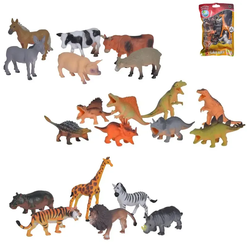 Azonnal elérhető Állat figura szett farmos, dinoszauruszos vagy dzsungell állatokkal - Simba Toys