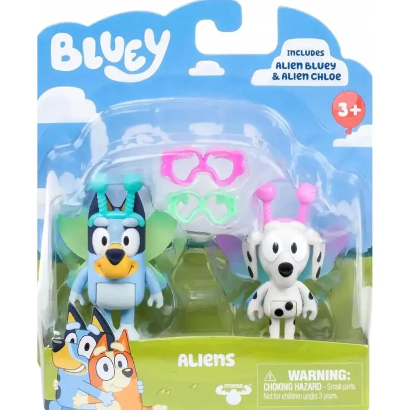 Bluey űrlények Bluey és Chloe figura szett Szezonális akció