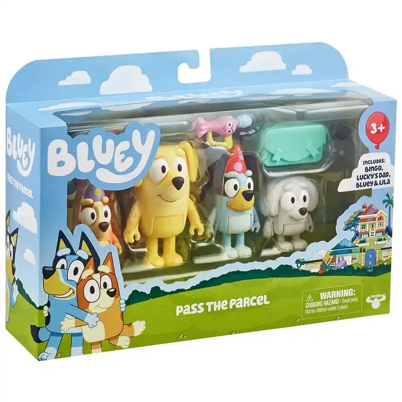 Gyors szállítás Bluey Add tovább a csomagot 4db-os játékfigura szett