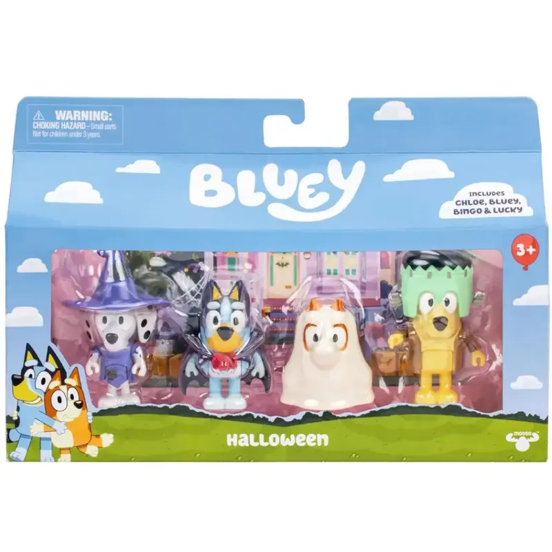 Akciós ár Bluey Halloween 4db-os figura szett