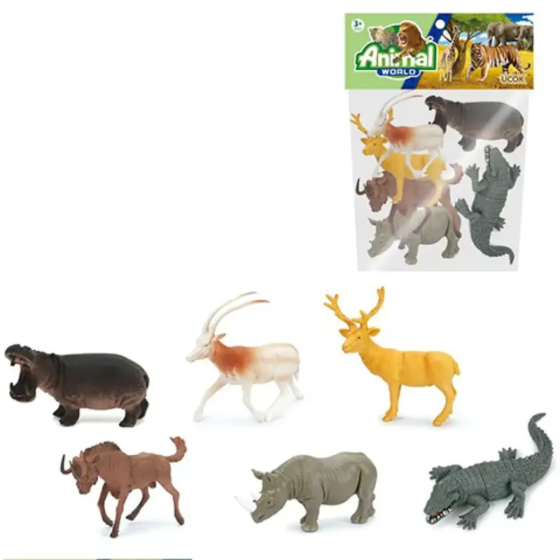 A világ állatai 6db-os figuraszett 12cm Azonnali szállítás
