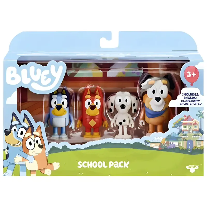 Biztonságos vásárlás Bluey Bluey és barátai a suliban 4 db-os játékfigura szett