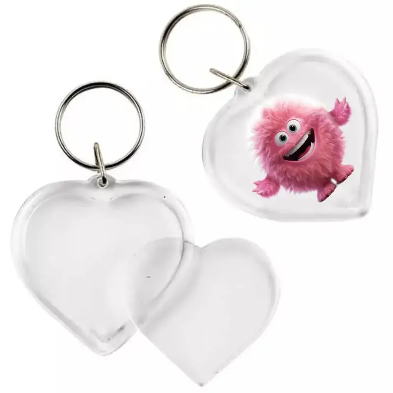 Kedvezmény PlayBox Átlátszó szív alakú kulcstartó 5cm-es átmérő 1db