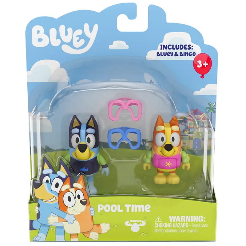 Bluey Bluey és Chilli medence party játékfigura szett Vásárlói kedvenc