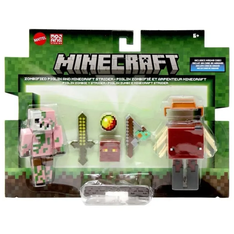 Népszerű Minecraft Zombified Piglin és Strider figura szett - Mattel