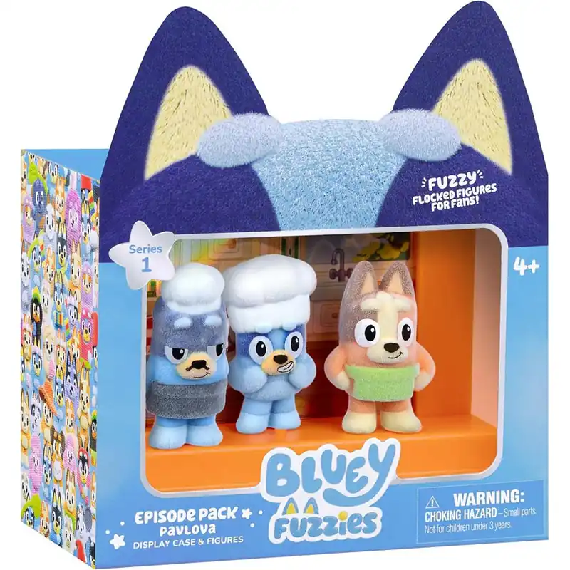 Bluey Fuzzies Epizód 3db-os szett - Pavlova Expressz szállítás