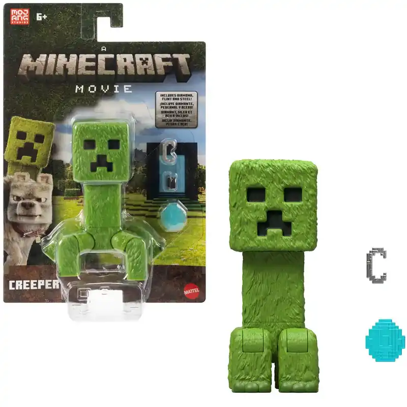Árengedmény Minecraft Egy Minecraft film Creeper akciófigura kiegészítőkkel - Mattel