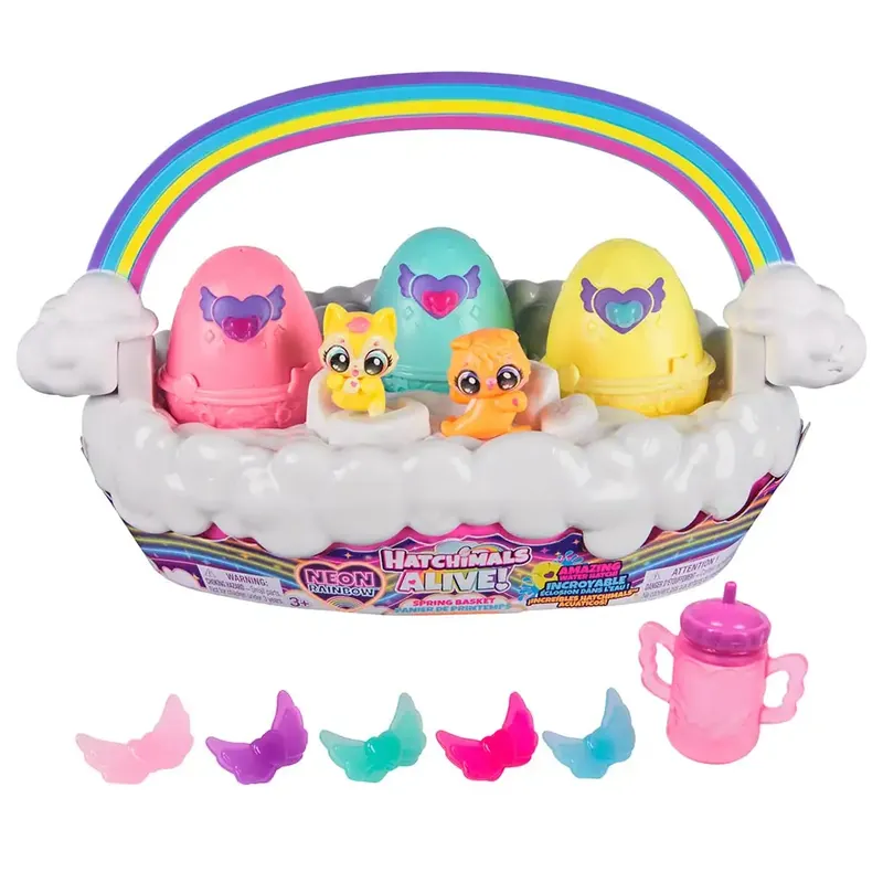 Hatchimals Alive! Neon Rainbow Tavaszi kosár szett - Spin Master Legnépszerűbb