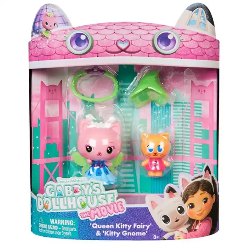 Gabi babaháza mozi - Queen Kitty Fairy És Kitty Gnome 2-es figura csomag - Spin Master Expressz kézbesítés