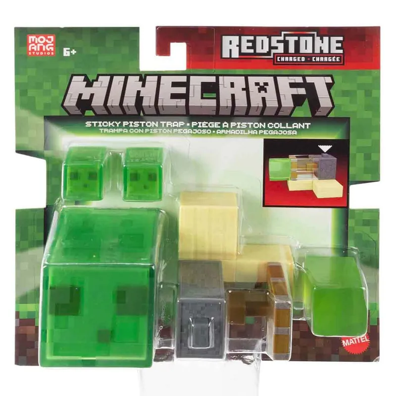 Legnépszerűbb Minecraft Sticky Piston Trap akciófigura szett - Mattel
