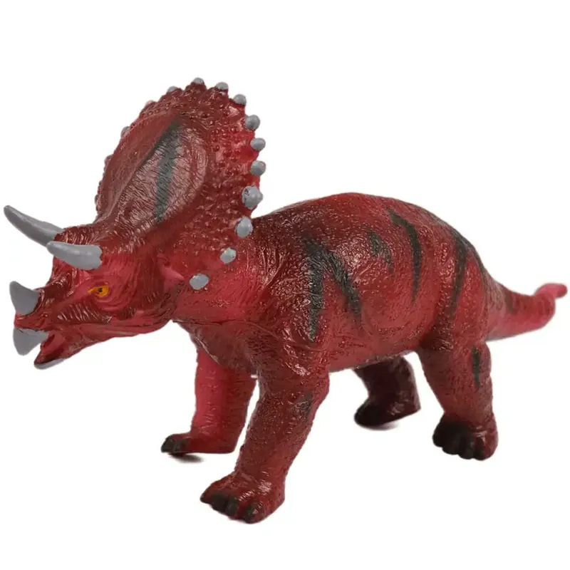 Dino World Vinyl anyagú hangot adó Triceratops dinoszaurusz figura pamut töltéssel 35cm Csak ma