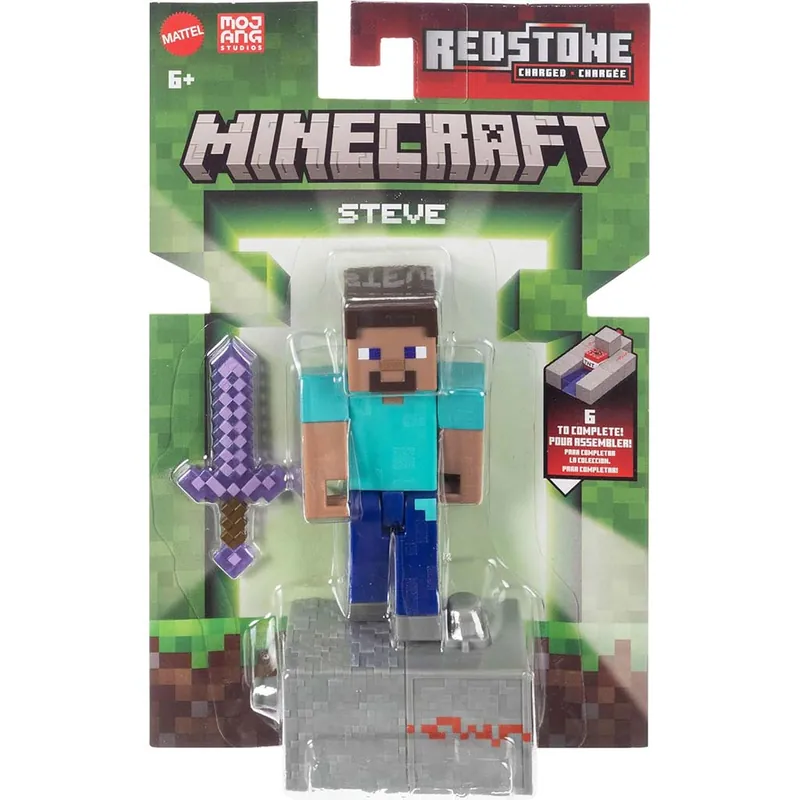 Népszerű Minecraft Steve karakter játékfigura kiegészítőkkel - Mattel