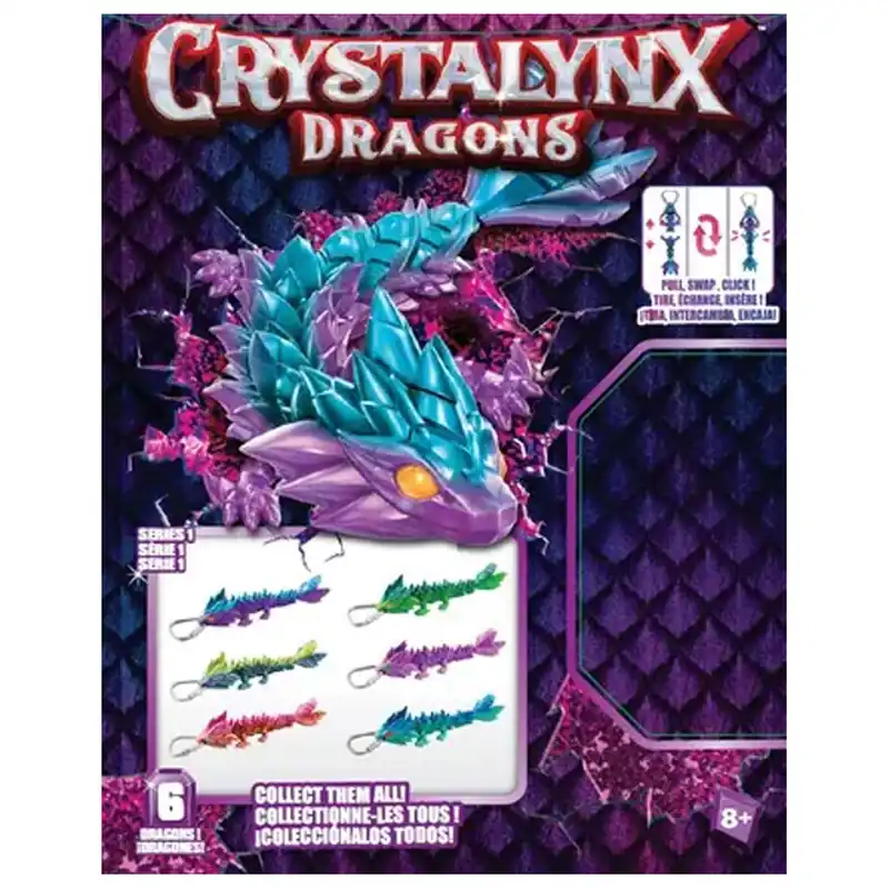 Csak ma CrystaLynx Gyűjthető sárkányok kulcstartó - Spin Master
