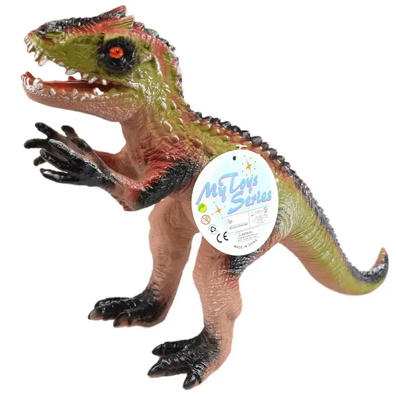 Dino World Vinyl anyagú hangot adó Velociraptor dinoszaurusz figura pamut töltéssel 35cm Különleges ajánlat