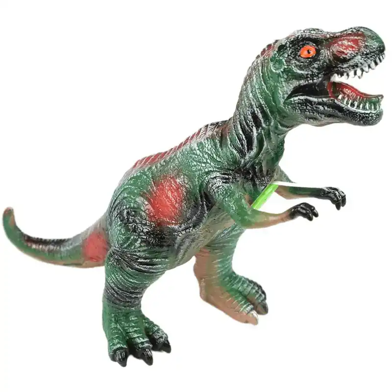 Vásárlói kedvenc Dino World Vinyl anyagú hangot adó T-REX dinoszaurusz figura pamut töltéssel 35cm