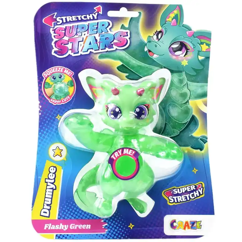 Superstars Drumylee csillámos sárkány nyújtható figura 16cm Végkiárusítás