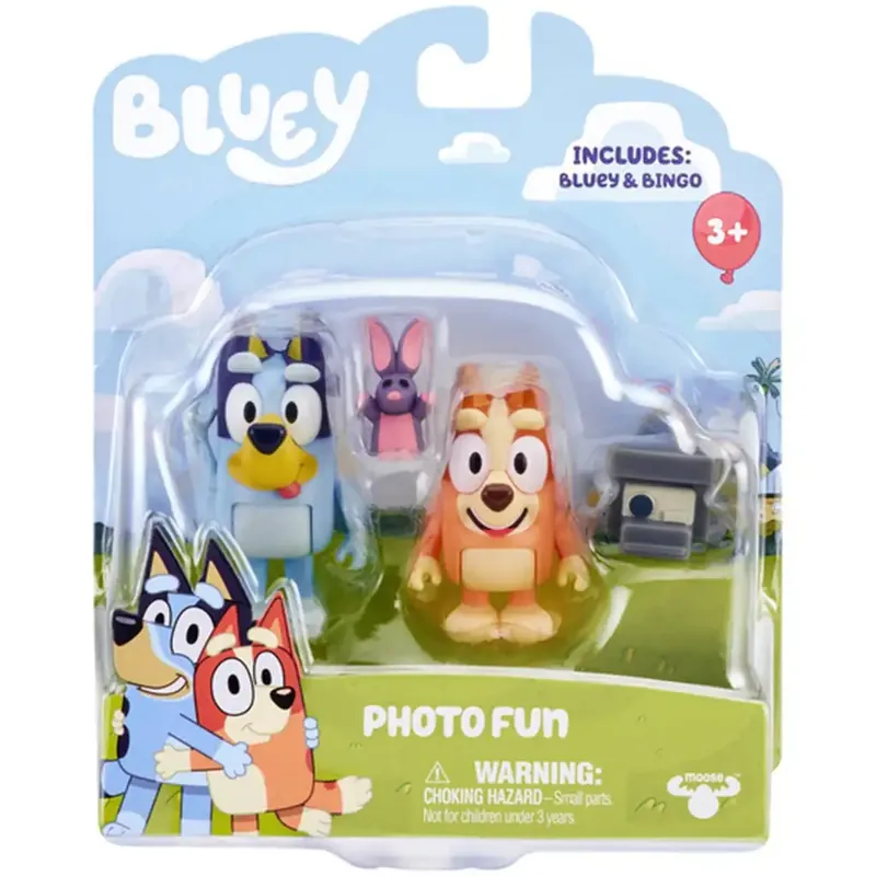 Expressz kézbesítés Bluey Dupla karakter fogura csomag - Bluey és Bingo fényképezkedése