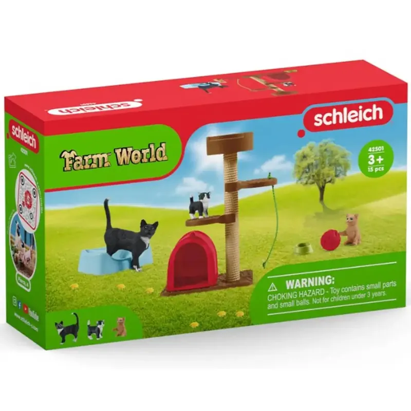 Népszerű Schleich Farm World - Játékélmény aranyos cicáknak játékszett (42501)