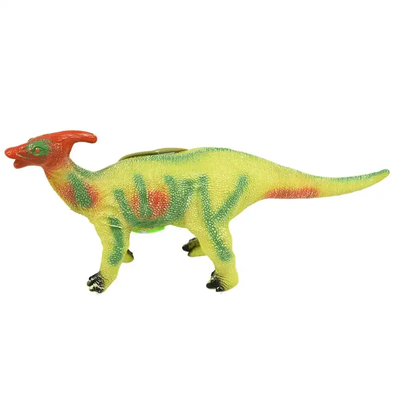 Gyors kiszállítás Dino World Vinyl anyagú hangot adó Parasaurolophus dinoszaurusz figura pamut töltéssel 35cm