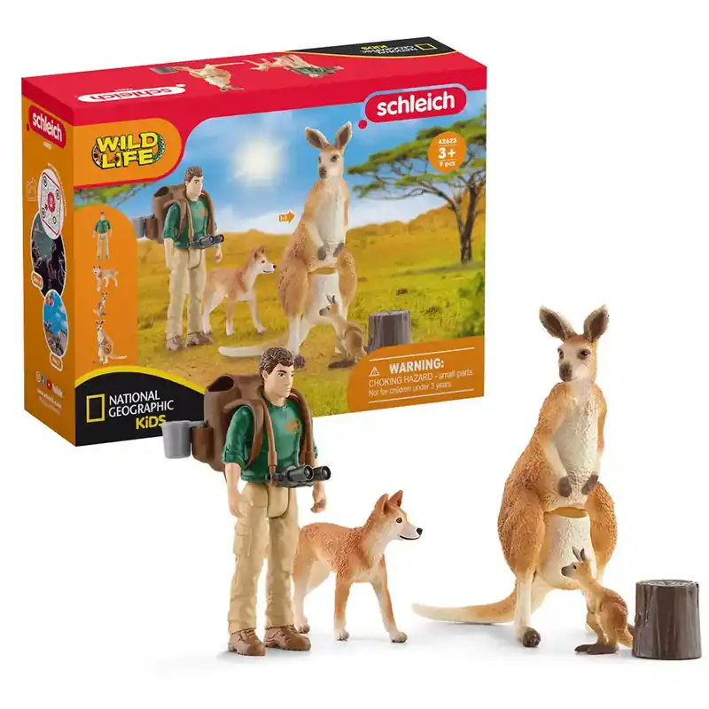 Schleich Wild Life - Kenguru kaland figura szett (42550) Népszerű