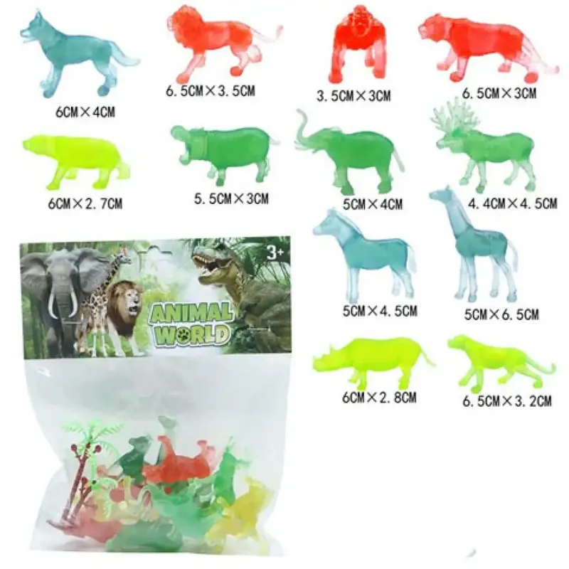 Animal World Vadállatok átlátszó 12db-os figura szett Azonnal elérhető