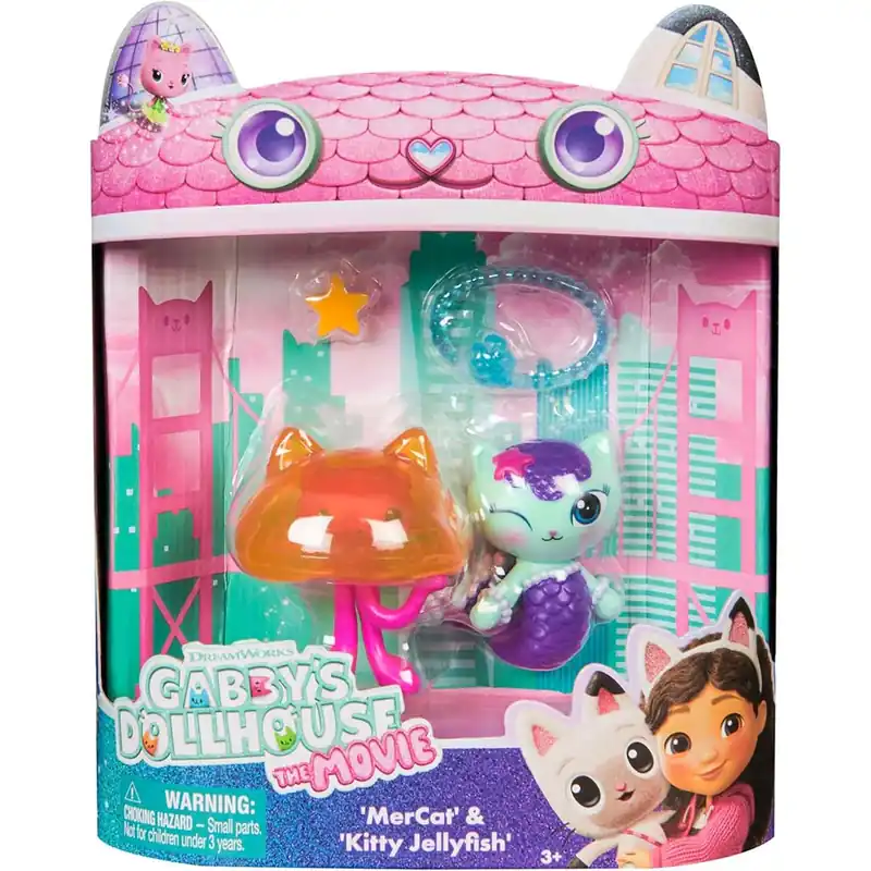 Gabi babaháza Mozi 2-es figura csomag Aquaroom - MerCat és Kitty Jellyfish - Spin Master Csak ma