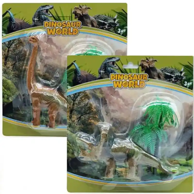 Dino World Triceratops vagy Brachiosaurus figura fával Szezonális akció
