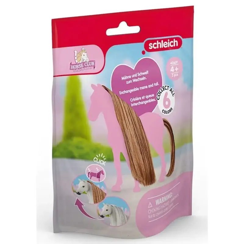 Schleich Horse Club Sofia‘s Beauties - Csoki színű sörény és farok kiegészítő szett (42651) Biztonságos fizetés