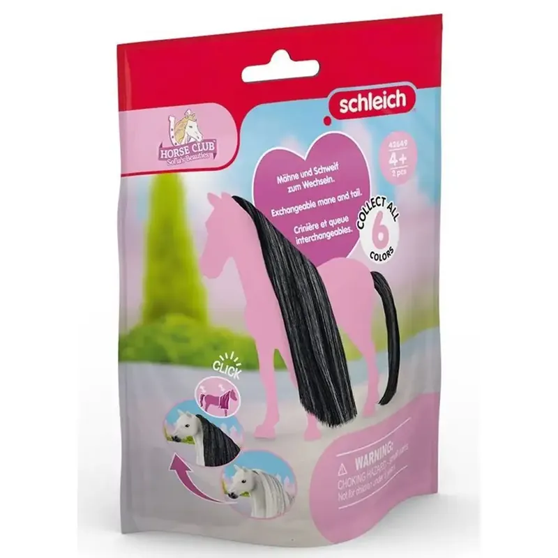 Ne maradj le Schleich Horse Club Sofia‘s Beauties - Fekete sörény és farok kiegészítő szett (42649)