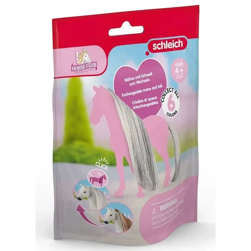 Kihagyhatatlan ajánlat Schleich Horse Club Sofia‘s Beauties - Szürke sörény és farok kiegészítő szett (42652)