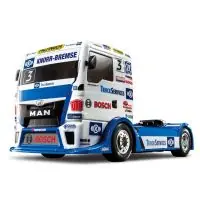 Tamiya 58632 1 14 RC Team Hahn Racing MAN TGS TT-01E kamion építőkit Gyors kiszállítás