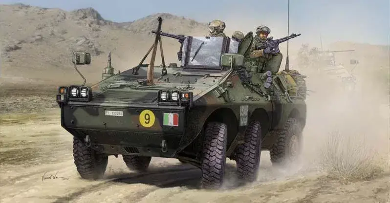 Gyors kiszállítás Trumpeter Italian PUMA 6x6 Wheeled AFV harcjármű makett