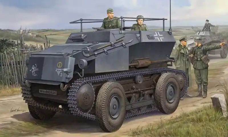 Hobby Boss German Sd.Kfz.254 Tracked Armoured car makett Gyors szállítás