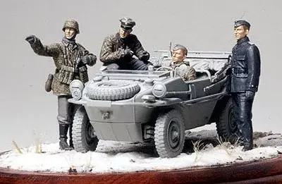 Prémium Tamiya German Panzer Div. Recon. Team katonai figura készlet