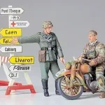 Gyors kiszállítás Tamiya German Motorcycle Orderly Set katonai jármű makett