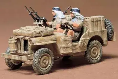 Gyors szállítás Tamiya British SAS Jeep katonai jármű makett