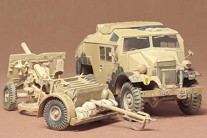 Ne maradj le Tamiya British 25 Pndr Gun/Quad tüzérségi makett / készlet