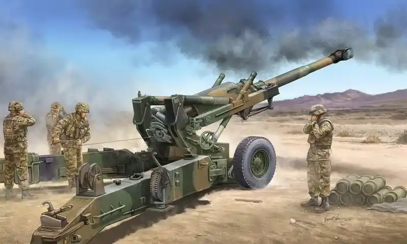 Bestseller Trumpeter US M198 155mm Medium Towed Howitzer Early vontatott tarack makett
