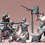 Tamiya U.S. Gun and Mortar Team Kit katonai figura készlet Népszerű