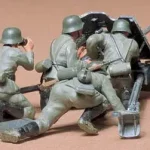 Tamiya German 37mm Anti-tank Gun tüzérségi makett / készlet Szuper akció