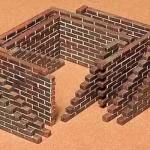 Tamiya Brick Wall Set dioráma / makett kiegészítő Gyors szállítás