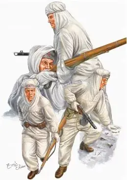 Népszerű Trumpeter Soviet Assault Red Army w/Winter Gear figura készlet