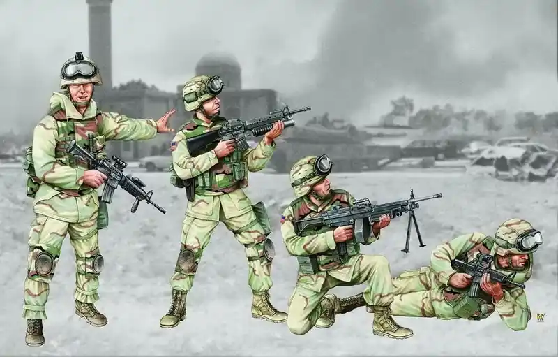 Trumpeter US 101st Airborne Division Crew figura készlet Utolsó esély