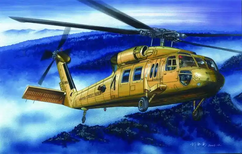 Azonnali szállítás Hobby Boss American UH-60A ‘‘Blackhawk‘‘ helicopter makett
